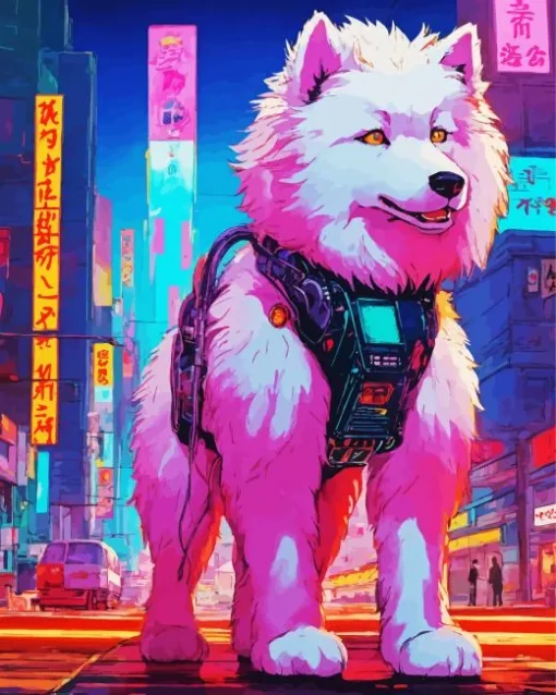 Anime Japanese Spitz Diamond Painting