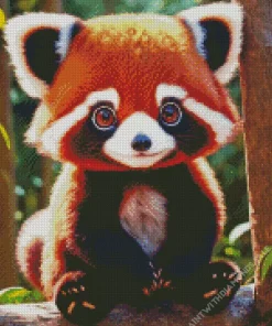 Baby Red Panda Diamond Painting