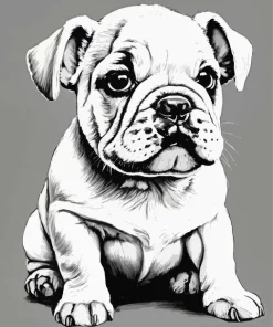 Baby Bulldog Diamond Painting