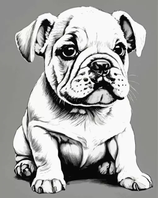 Baby Bulldog Diamond Painting