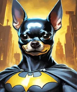 Batman Miniature Pinscher Diamond Painting