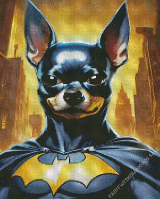 Batman Miniature Pinscher Diamond Painting