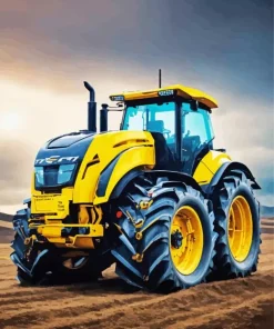 Big Yellow Tractor Diamond Painting