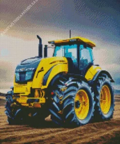 Big Yellow Tractor Diamond Painting