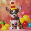 Birthday Chihuahua Diamond Painting