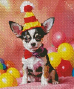 Birthday Chihuahua Diamond Painting