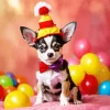 Birthday Chihuahua Diamond Painting