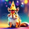 Birthday Chipmunk Diamond Painting