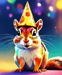 Birthday Chipmunk Diamond Painting