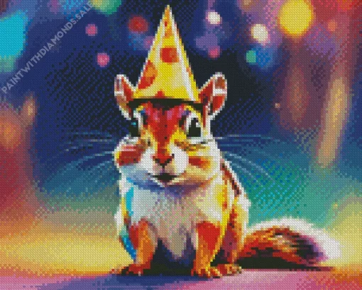 Birthday Chipmunk Diamond Painting