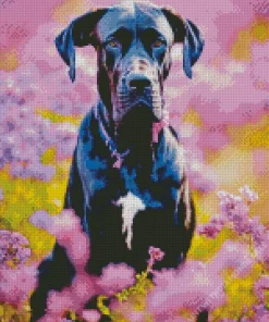 Black German Shorthaired Pointer Diamond Painting