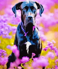 Black German Shorthaired Pointer Diamond Painting