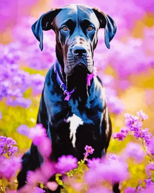 Black German Shorthaired Pointer Diamond Painting