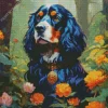 Black Irish Setter Dog Diamond Painting