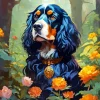 Black Irish Setter Dog Diamond Painting