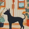 Black Miniature Pinscher Diamond Painting