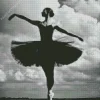 Black And White Ballet Girl Diamond Painting