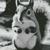 Black And White Chipmunk Diamond Painting