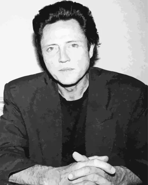 Black And White Christopher Walken Diamond Painting