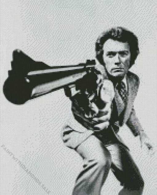 Black And White Dirty Harry Diamond Painting