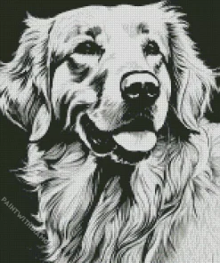 Black And White Great Pyrenees Diamond Painting