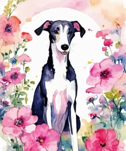 Black And White Greyhound Diamond Painting