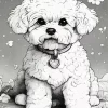 Black And White Maltese Diamond Painting