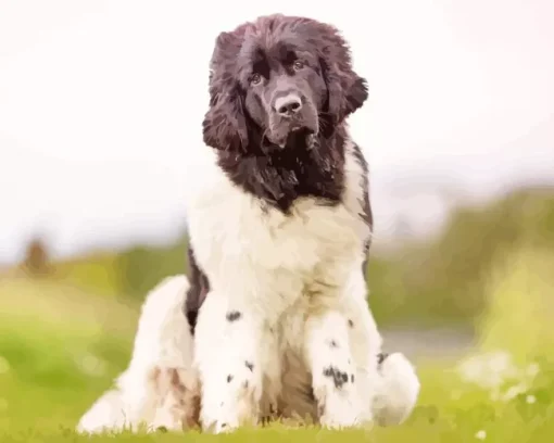 Black And White Newfoundland Diamond Painting