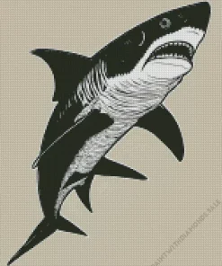 Black And White Shark Diamond Painting