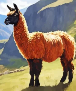 Black Face Alpaca Diamond Painting