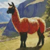 Black Face Alpaca Diamond Painting