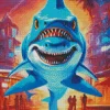 Blue Shark Diamond Painting