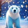 Blue Eyed Polar Bear Diamond Painting