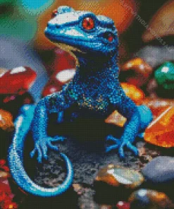 Blue Gecko Diamond Painting