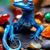 Blue Gecko Diamond Painting