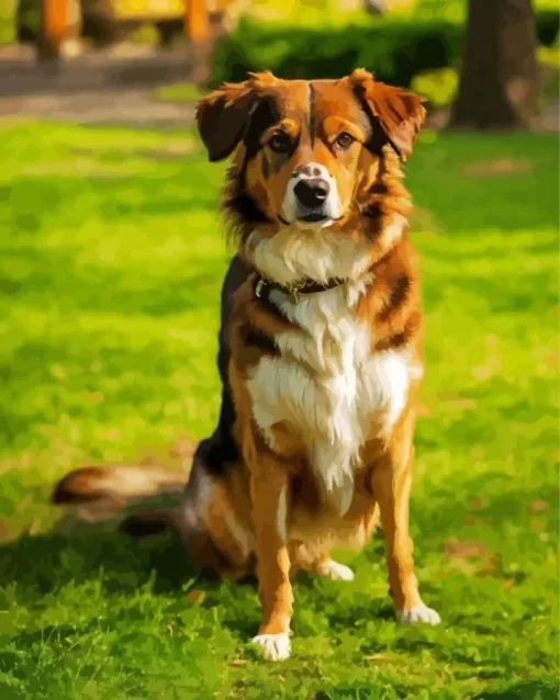 Brown Australian Shepherd Diamond Painting