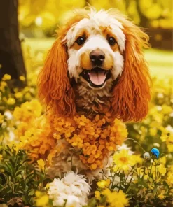 Brown English Cocker Spaniel Diamond Painting