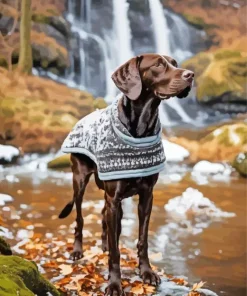 Brown German Shorthaired Pointer Diamond Painting