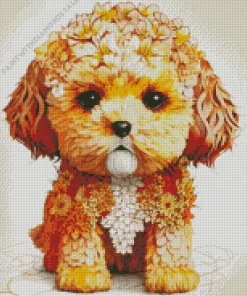 Brown Zuchon Dog Diamond Painting