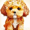 Brown Zuchon Dog Diamond Painting