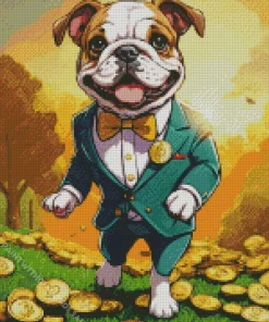 Bulldog In Suit Diamond Painting