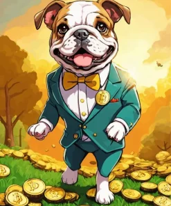 Bulldog In Suit Diamond Painting