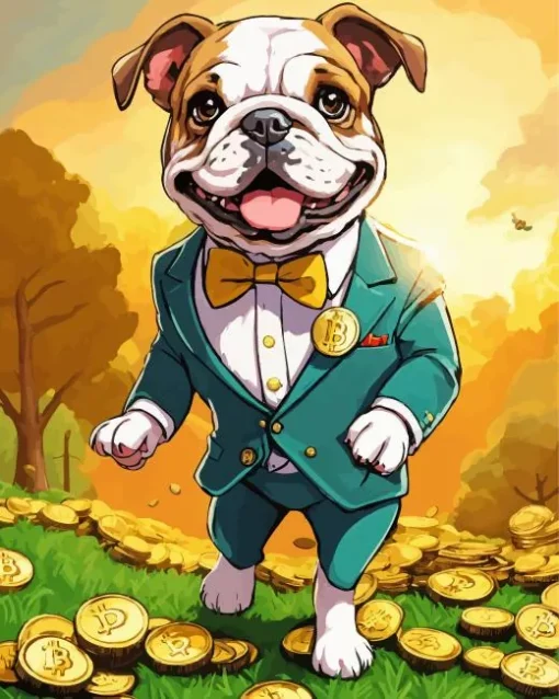 Bulldog In Suit Diamond Painting