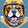 Bulldog With Helmet Diamond Painting