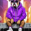 Bulldog With Sunglasses Diamond Painting