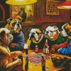 Bulldogs Playing Poker Diamond Painting