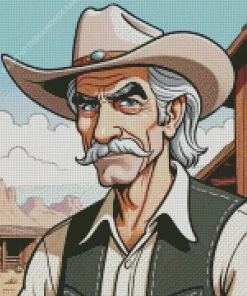 Caricature Sam Elliot Diamond Painting