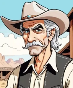 Caricature Sam Elliot Diamond Painting