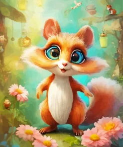 Cartoon Chipmunk Diamond Painting