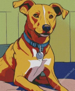 Cartoon Greyhound Diamond Painting